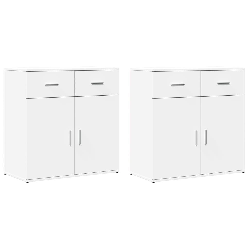 Sideboards 2 pcs White 79x38x80 cm Engineered Wood